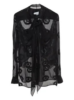 Burberry Pre-Owned: Прозрачная блуза 