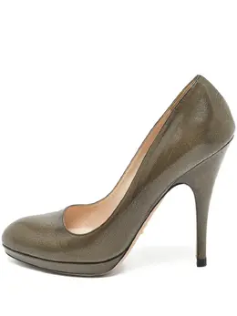 Prada Pre-Owned: Зелёные туфли 