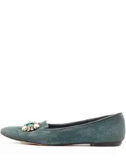 Dolce & Gabbana Pre-Owned: Зелёные балетки 