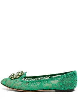 Dolce & Gabbana Pre-Owned: Зелёные балетки 