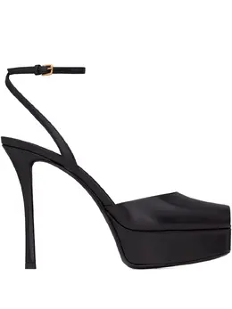 Saint Laurent: Чёрные сандалии 