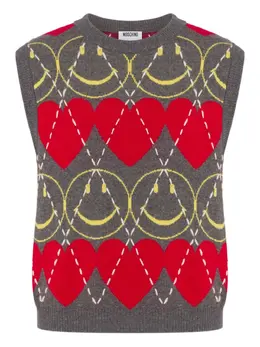 Moschino: Жилет  Smiley