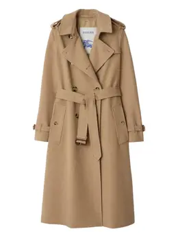 Burberry: Бежевое пальто  Kensington