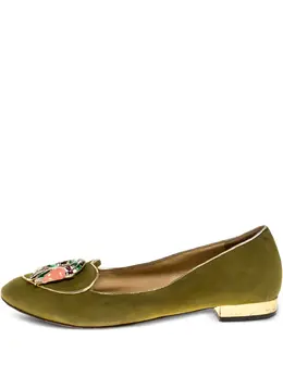 Charlotte Olympia: Зелёные балетки 