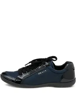 Prada Pre-Owned: Чёрные кроссовки 