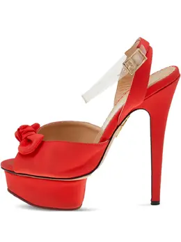 Charlotte Olympia: Оранжевые сандалии 