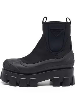 Prada Pre-Owned: Чёрные ботинки 