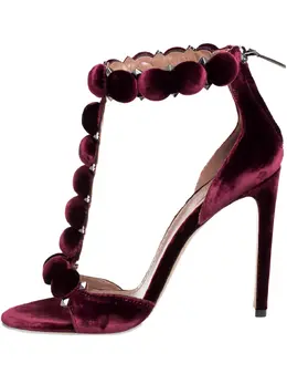 Alaïa Pre-Owned: Бордовые босоножки 