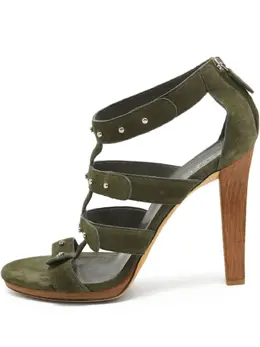 Gucci Pre-Owned: Зелёные сандалии 