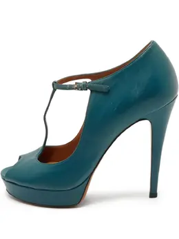 Gucci Pre-Owned: Голубые босоножки 