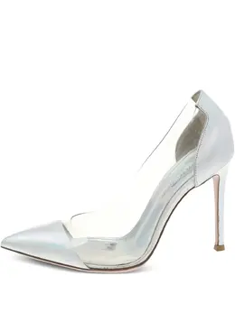 Gianvito Rossi: Серебристые туфли  Plexi