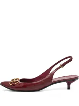 Gucci Pre-Owned: Бордовые туфли 