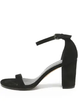 Stuart Weitzman: Чёрные сандалии  Nearlynude