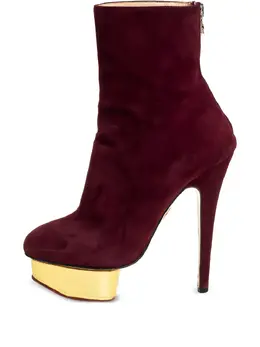 Charlotte Olympia: Бордовые ботинки 