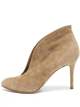 Gianvito Rossi: Бежевые ботинки  Vamp