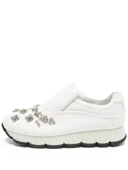 Prada Pre-Owned: Белые кроссовки 