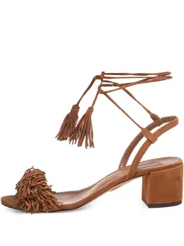 Aquazzura: Коричневые сандалии 