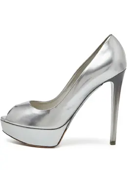 Christian Dior Pre-Owned: Серебристые туфли 