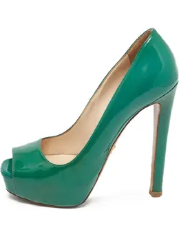 Prada Pre-Owned: Зелёные туфли 