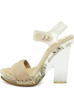 Prada Pre-Owned: Прозрачные сандалии 