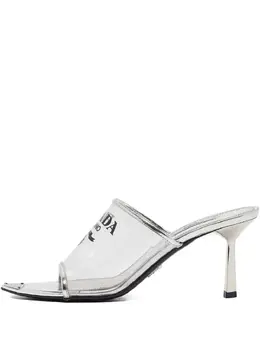 Prada Pre-Owned: Серебристые сабо 