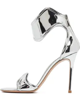 Gianvito Rossi: Серебристые сандалии 