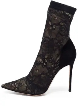 Gianvito Rossi: Чёрные ботинки 