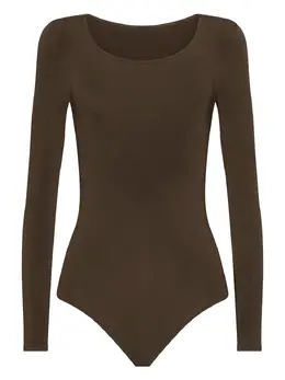 Wolford: Коричневый боди 