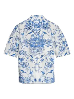 Alexander McQueen: Рубашка с растительным принтом 