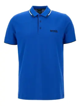 BOSS: Голубое поло 