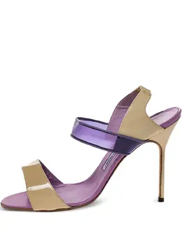 Manolo Blahnik: Двухцветные сандалии 