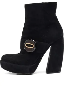 Prada Pre-Owned: Чёрные ботинки 