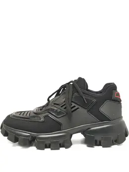 Prada Pre-Owned: Чёрные кроссовки 