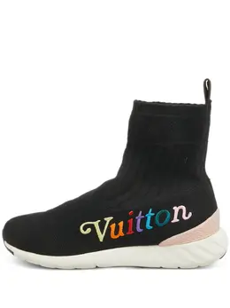 Louis Vuitton Pre-Owned: Чёрные кроссовки 