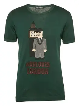 Dolce & Gabbana Pre-Owned: Тёмная футболка 
