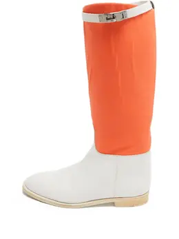Hermès Pre-Owned: Белые сапоги 
