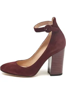 Gianvito Rossi: Бордовые туфли 