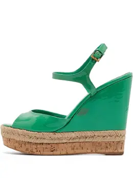 Gucci Pre-Owned: Зелёные сандалии 