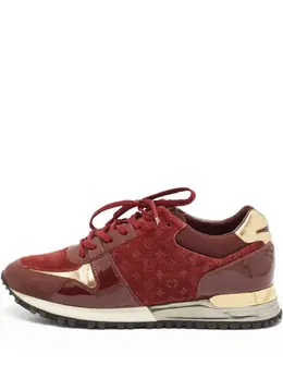 Louis Vuitton Pre-Owned: Бордовые кроссовки 