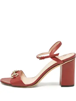 Gucci Pre-Owned: Бордовые сандалии 