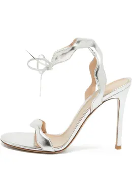 Gianvito Rossi: Серебристые сандалии 