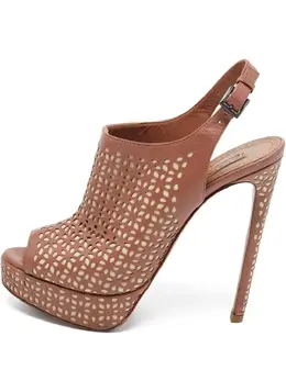 Alaïa Pre-Owned: Коричневые сандалии 