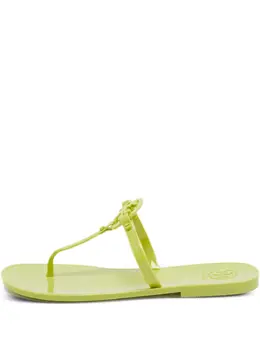 Tory Burch: Зелёные сандалии  Miller