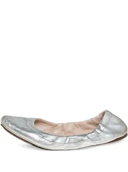 Prada Pre-Owned: Серебристые балетки 