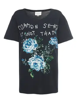 Gucci Pre-Owned: Футболка с блёстками 