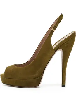 Gucci Pre-Owned: Зелёные сандалии 