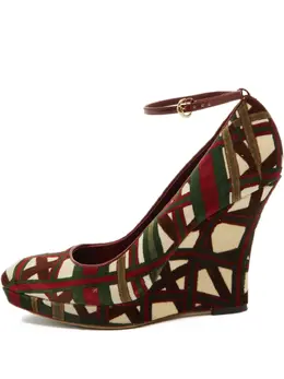 Gucci Pre-Owned: Бордовые туфли 