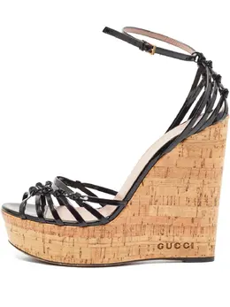 Gucci Pre-Owned: Чёрные сандалии 
