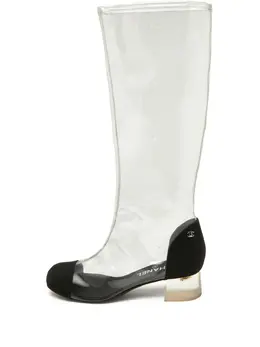 CHANEL Pre-Owned: Прозрачные ботинки 