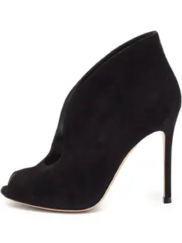 Gianvito Rossi: Чёрные ботинки  Vamp